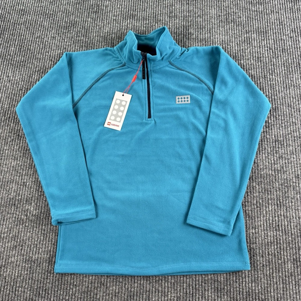 NWT LEGO Wear Kids Fleece Pullover Size 152 12 Years 1/4 Zip Blue LWSINCLAIR 702
